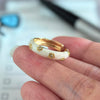 Silver Open Finger Ring Golden Enamel Donut Dazzling Geometric Punk For Women Jewelry Gift - Image 31