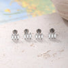 Cubic Zirconia Labret Stud 16G Internally Threaded for Lip Tragus and Helix - Image 5
