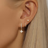 3PCS Unique Cubic Zircons Star Dangly Hoop Earrings Set for Women Tiny Stud Ear Cartilage Piercing 3 Holes Mismatched Jewelry - Image 19