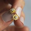 Zakol Dainty Flower Stud Earrings Gold Color Fancy Ear Accessories for Women Daily Wear Girls Gift Statement Jewelry - Image 1