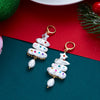 Elegant Christmas Tree Dangle Earrings For Women Baroque Irregular Imitation Pearl Stacked Drop Earring Holiday Party Jewelry - Image 4