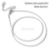2 mm Stone Bead Necklace with 40 cm Chain and Multiple Color Options - Image 7