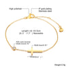 Birthstone Zirconia Thin Chain Link Cross Bracelet Stainless Steel Women's Adjustable Link Stacked Layered Chain Bracelets - Image 5