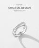 MODIAN 925 Sterling Silver Simple Geometric Cross Line Finger Ring For Women Original Design Birthday Gift Fine Jewelry