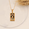 Zirconia Tarot Card Necklace Classic Tarot Queen Lover Magician Moon Wealth Amulet Stainless Steel Jewelry - Image 19