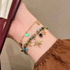 Zakol Vintage Stone Double Layered Beads Bracelets for Women Star Pendant Bracelets Y2K Charm Jewelry Gifts - Image 3