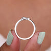 Silver Cross Finger Ring for Women White Cubic Zirconia Female Accessories Daily Wear Jewelry - Image 5