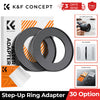 Step Up Ring Aviation-grade Aluminum Filter Adapter Ring 2-pack Cleaning Cloth Lens Ring for ND Cpl UV Lenses Filter - Image 1