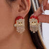 Cute Nutcracker Soldier Pendant Earrings For Women Shiny Rhinestone Imitation Pearl Elegant Earrings Christmas Year Jewelry - Image 14