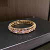 Geometric Zircon Bracelet Bangles For Women Pink Green Cuff Bracelets Weddings Party Jewelry - Image 6