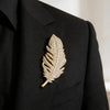 Full Rhinestone Feather Brooches For Women Girls Elegant Temperament Brooch Jewelry Accessories Gifts - Image 2
