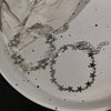 2Pcs Y2K Cute Star Stackable Bracelet Set Silver Tone Hollow Star Clear Crystal Chip Bracelets for Coquette Aesthetic Jewelry - Image 2