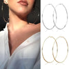 Large Thin Hoop Earrings in Stainless Steel 30mm to 100mm - Image 25