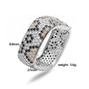 HECHENG, Golden Plated Leopard Print Earrings Square Ring with Cubic Zirconia Hip Hop Style for Men and Women - Image 3