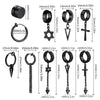 2pcs Stainless Steel Non Pierced Clip On Earrings for Men Women Magnetic Stud Earrings Punk Dangle Huggie Hoop Earrings Set - Image 6