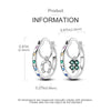 Colorful Cubic Zirconia Huggie Hoop Earrings in Flower Butterfly and Clover Designs - Image 95