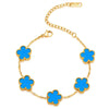 Gold Plated Stainless Steel Necklace Woman Five Leaf Petals Double Sided Necklaces for Women Pendant Flower Clover Jewelry - Image 16