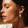 Lady Heart Pendant Earrings with Shiny Zirconia Modern Punk Style Jewelry Eye Design Accessories for Women - Image 3