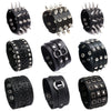 Wide PU Leather Bracelet Punk Bracelet Adjustable Goth Cuff Bracelet Gothic Rivet Buckle Wristband For Women Mens Jewelry - Image 1