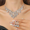 3pcs Women's Jewelry Set Rhinestone Earrings Necklace Wedding Party Accessories-4068 - Image 8
