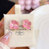 Sweet Design Spring/Summer Blue Pink Enamel Flower Light High End Earrings Party Gifts for Women Jewelry - Image 5