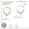 Teardrop Cubic Zirconia Hinged Septum Hoop with 16G Gauge - Image 2
