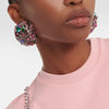 Stonefans New Exaggerated Colorful Crystal Earrings Aesthetic Jewelry Christmas Gifts Rhinestone Large Square Earrings for Women