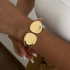 4 Styles Creative Imitation Pearls Chunky Spring Bangle Women Hip Hop Heavy Metal Open Wide Cuff Bangle Jewelry - Image 8