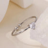 Zircon Heart Birthstone Rings For Women Stainless Steel Gold Color Birthstone Ring Aesthetic Wedding Jewelry Gift - Image 4