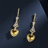 Simple and Elegant Square Cubic Zirconia Earrings Bling Yellow CZ Dangle Women Wedding Engagement Jewelry - Image 19