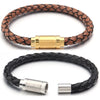 Leather Bracelets Stainless Steel Braided Rope Bracelets for Men Women Stainless Steel Accessories Braid Style Bangles - Image 3