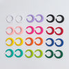 Korean Frosted Acrylic C-Shape Hoop Earrings for Women Resin Geometric Candy Color Circle Earrings Jewelry Gifts - Image 3
