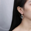Silver Oval 8 10mm Natural Labradorite Earrings Vintage Ethnic Jewelry for Women Gift - Image 3