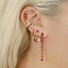 Gold Silver Color Teardrop Slim Zircon Drop Earrings For Women Hoop Colorful Earring Party Jewelry - Image 2