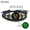 12 Zodiac Signs Leather Bracelet for Men Women Virgo Libra Scorpio Aries Taurus Braided Rope Bracelets Birthday Gift - Image 18