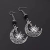 Gothic Dark Style Moon Sun Pentagram Earring Occult Crescent Wicca Witch DangleEarrings For Women Men Hanmade Goth Jewelry Gift - Image 2