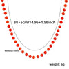 1pc Stainless Steel Necklace Multicolor Round Glass Beaded Chain Necklace For Women Party Club Collar Choker Necklace Jewelry - Image 2