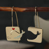 Two Tone Color Whale Shark Fish Hoop Earrings For Women Lovely Chic Dangle Earrings Party Gift - Image 7