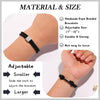 Graduation Easter Basket Stuffer Gifts, Braided Rope Initial Bracelet for Men Boys, Stainless Steel A-Z Letter Charm Bracelets - Image 5