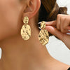Geometric Irregular Hammer Texture Non Pierced Ear Clips for Women Metal Gold Clip on Earrings Jewelry Gift - Image 2