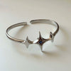 Silver Retro Bracelet for Women Geometric Handmade Blue Zircon Star Shape Simple Bracelet Birthday Gift - Image 5
