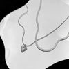 Double-Layer Love Heart Pendant Necklace with Simple Chain Design - Image 3