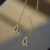 Drop Ear Line Long Hanging Earrings for Women Rose Gold Color Zircon Crystal Piercing Threader Earing Ear Accessories Jewelry - Image 6