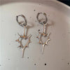 Punk Rock Hollow Thorns Love Heart Pendant Hoop Earrings for Women Men, Lover Cool Rivets Spike Earings Jewelry - Image 6