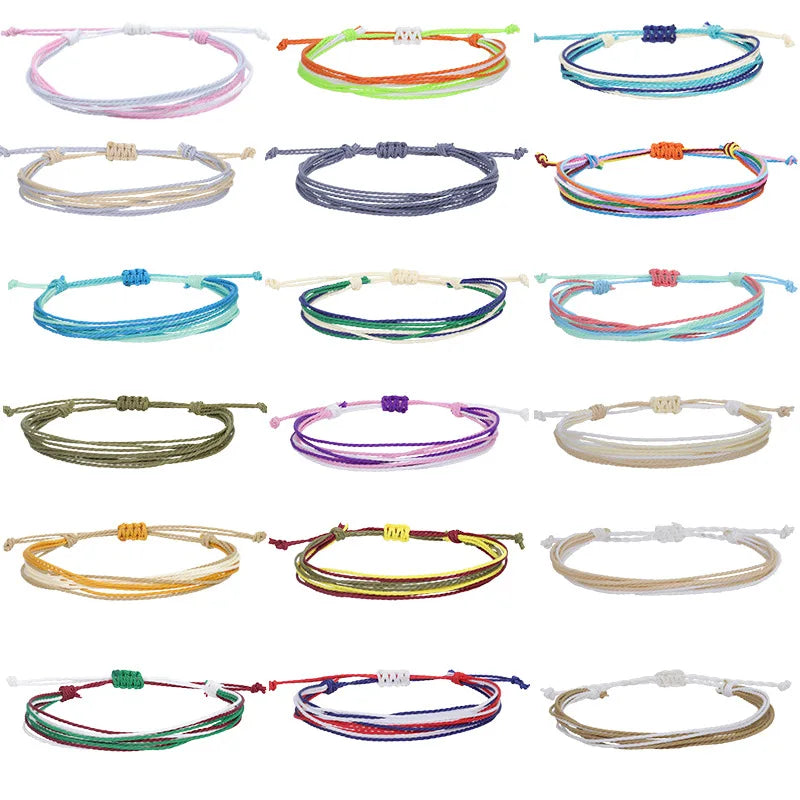 Women Man Friendship Couple Bracelet Woven Multilayer Handmade Braided Rope Weave Hand Strap Bangle Charm Jewelry Accessories - Image 1