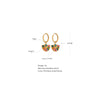 Y2K Colorful Enamel Stainless Steel Fan Geometric Bohemian Rainbow Drop Hoop Earrings Women Charm Jewelry - Image 5