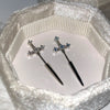 Winged Sword Piercing Stud with Drop Charm - Image 5