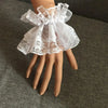 1 Pair Lolita Hand Sleeve Wrist Cuffs Ruffled Floral Black Lace Elastic Bracelet Elegant Women Girls Wrist Warmers Gloves Gift - Image 6