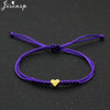 Multicolor Rope Lucky Heart Bracelets Women Men Charm Woven Handmade Bangles Braided Adjustable Buddhism Jewelry - Image 5