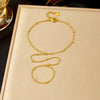 316L Stainless Steel Charm Oval Inlay Zircon Back of Hand Chain Finger Bracelet Lady Classic Jewelry Gift - Image 11